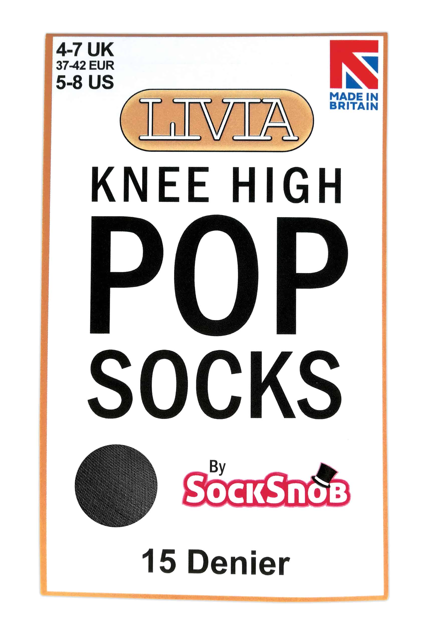 Knee High Pop Socks Black PACK