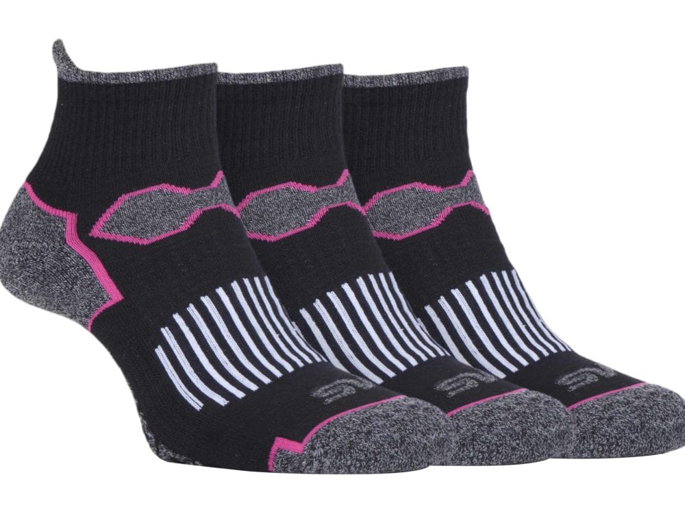 Womens Ankle Sport Socks by Storm Bloc in Black.
