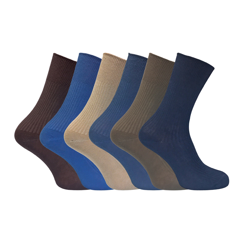 6 Pairs Ladies Non Elastic Soft Comfort Loose Gentle Grip Top Breathable Cotton Rich Socks Size 4-7 uk