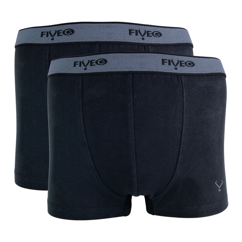 FiveG - 2 Pack Mens Breathable Stretch Cotton Rich Underwear Sport Trunks