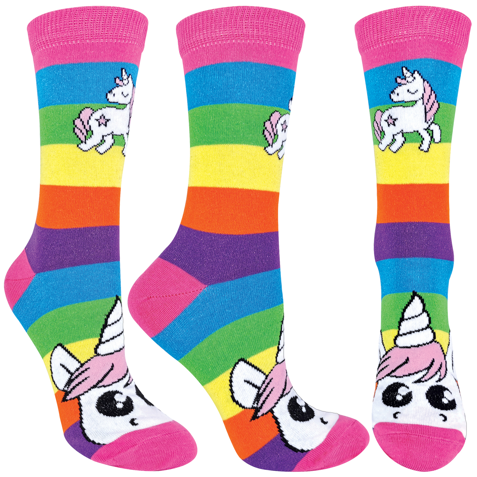 Ladies Rainbow Unicorn Socks 1 MAIN
