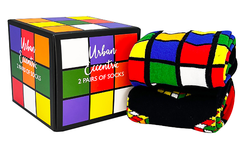 Urban Eccentric 2PK Rubix Cube Socks PACK 2